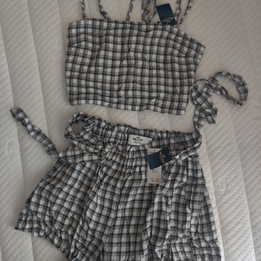 Hollister Crop Top and Shorts Set